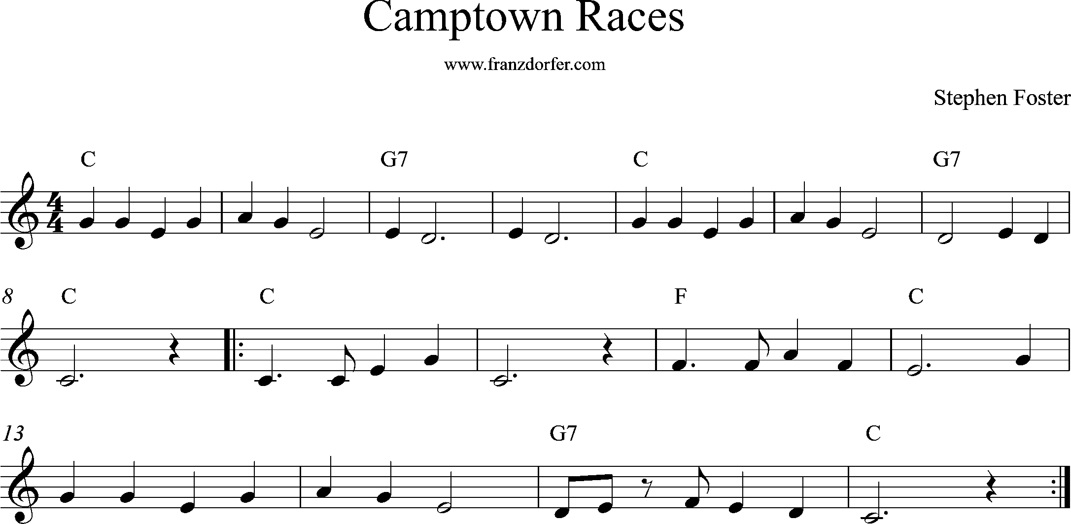 camptown races for trumpet